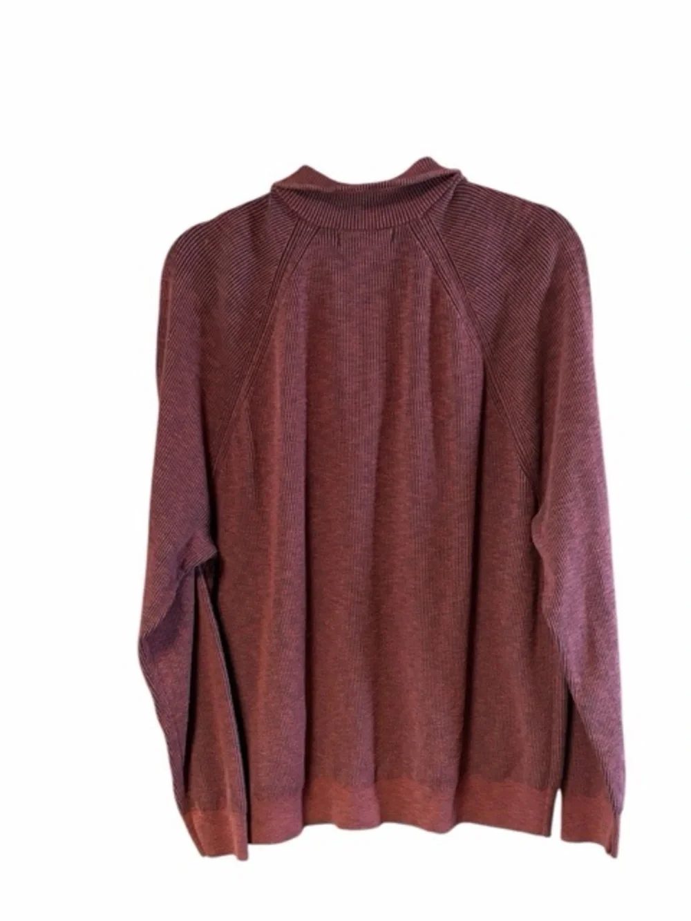 Banana Republic Men’s Burgundy Ribbed‎ Quarter Zip Sweater
